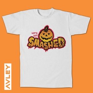 Let’s Get Smashed Funny Pumpkin Halloween Shirt